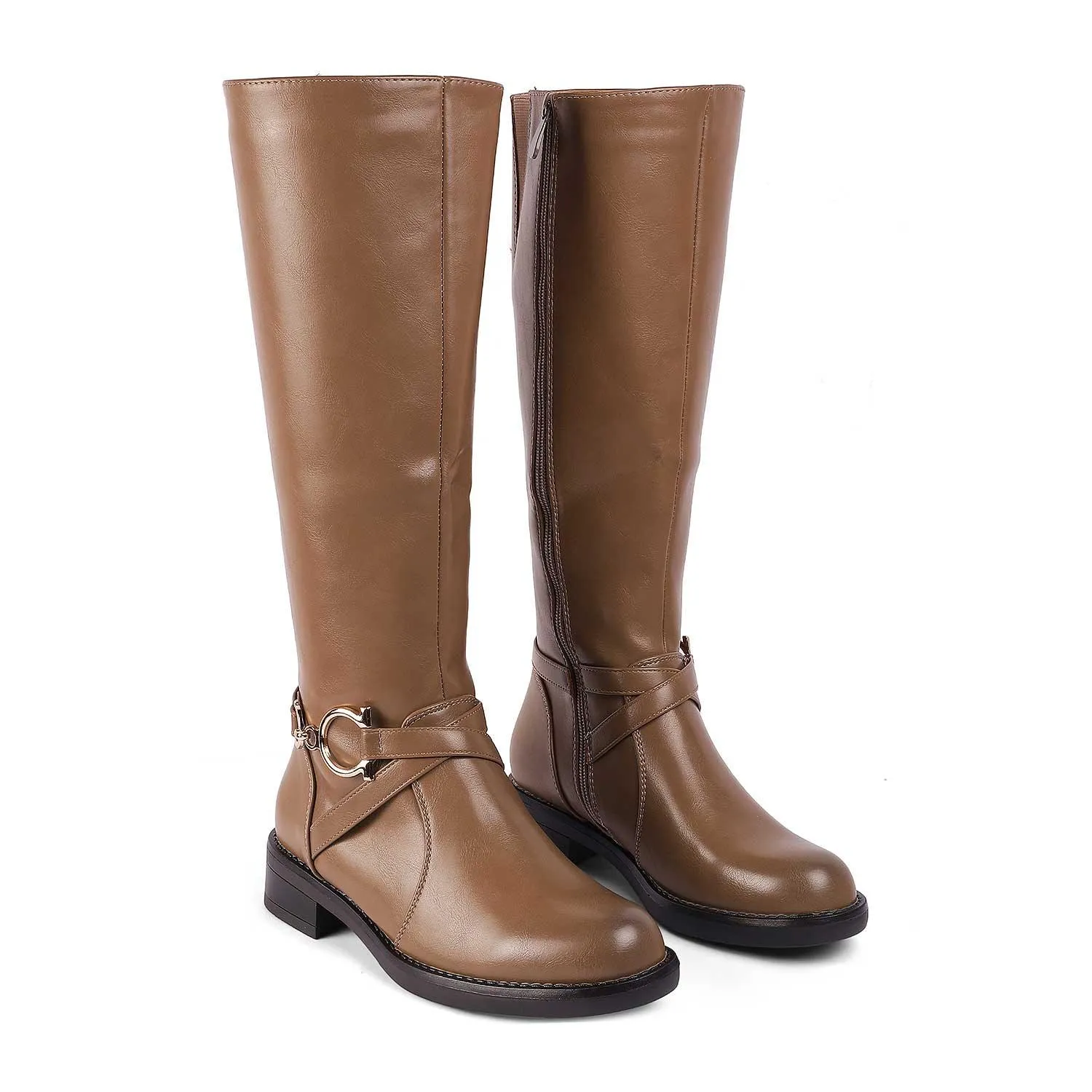 Tresmode Luc Khaki Women's Knee-length Boots