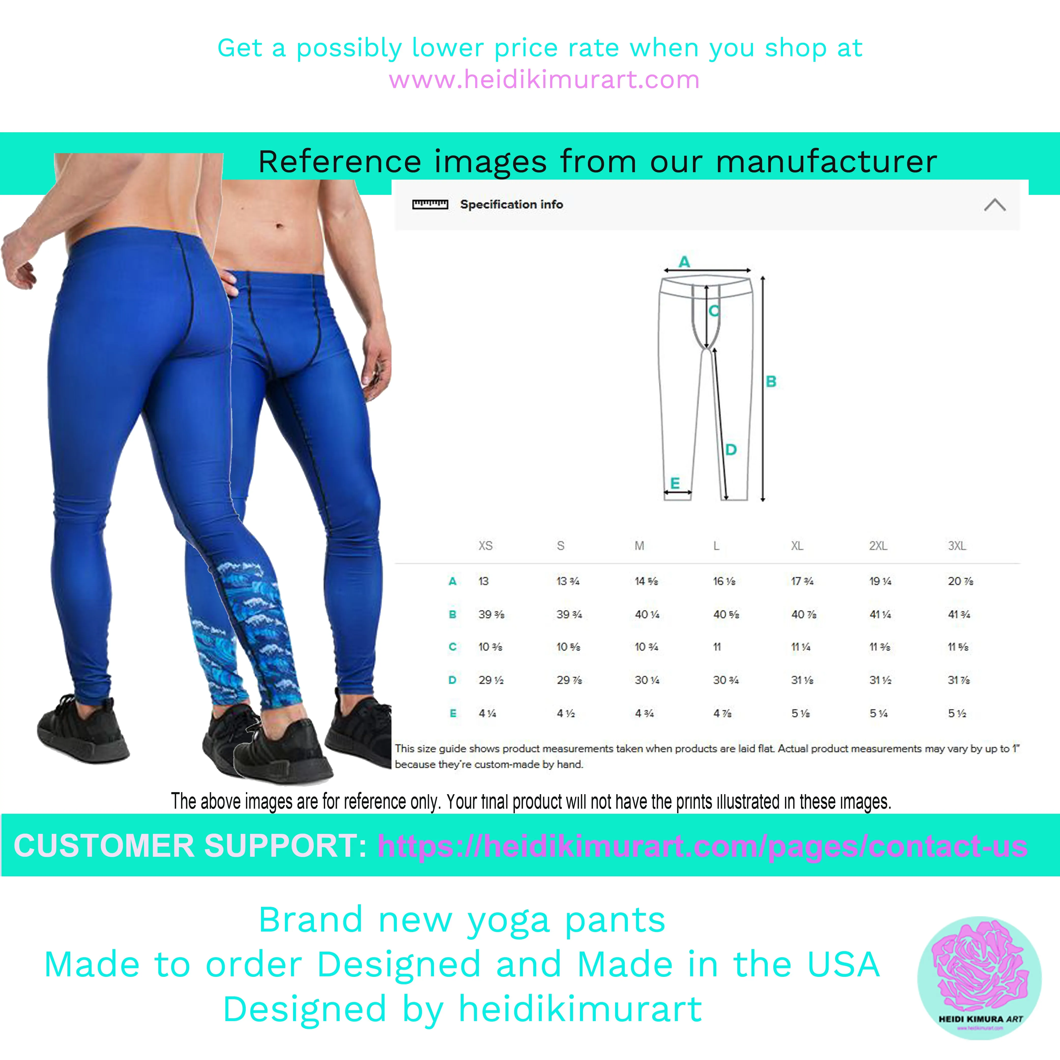 Turquoise Blue Striped Meggings, Circus Men's Running Leggings Run Tights-Made in USA/EU