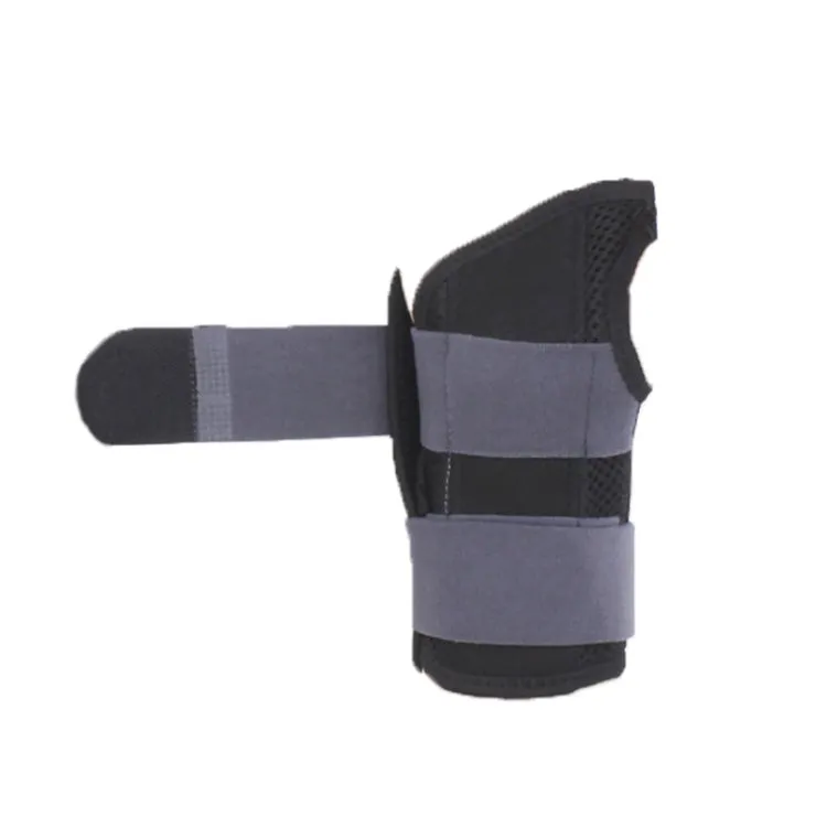 Two-Way Compression Stabilized Support Plate Wrist Brace Fracture Sprain Rehabilitation Wrist Brace, Specification: Right Hand L (Black Grey)