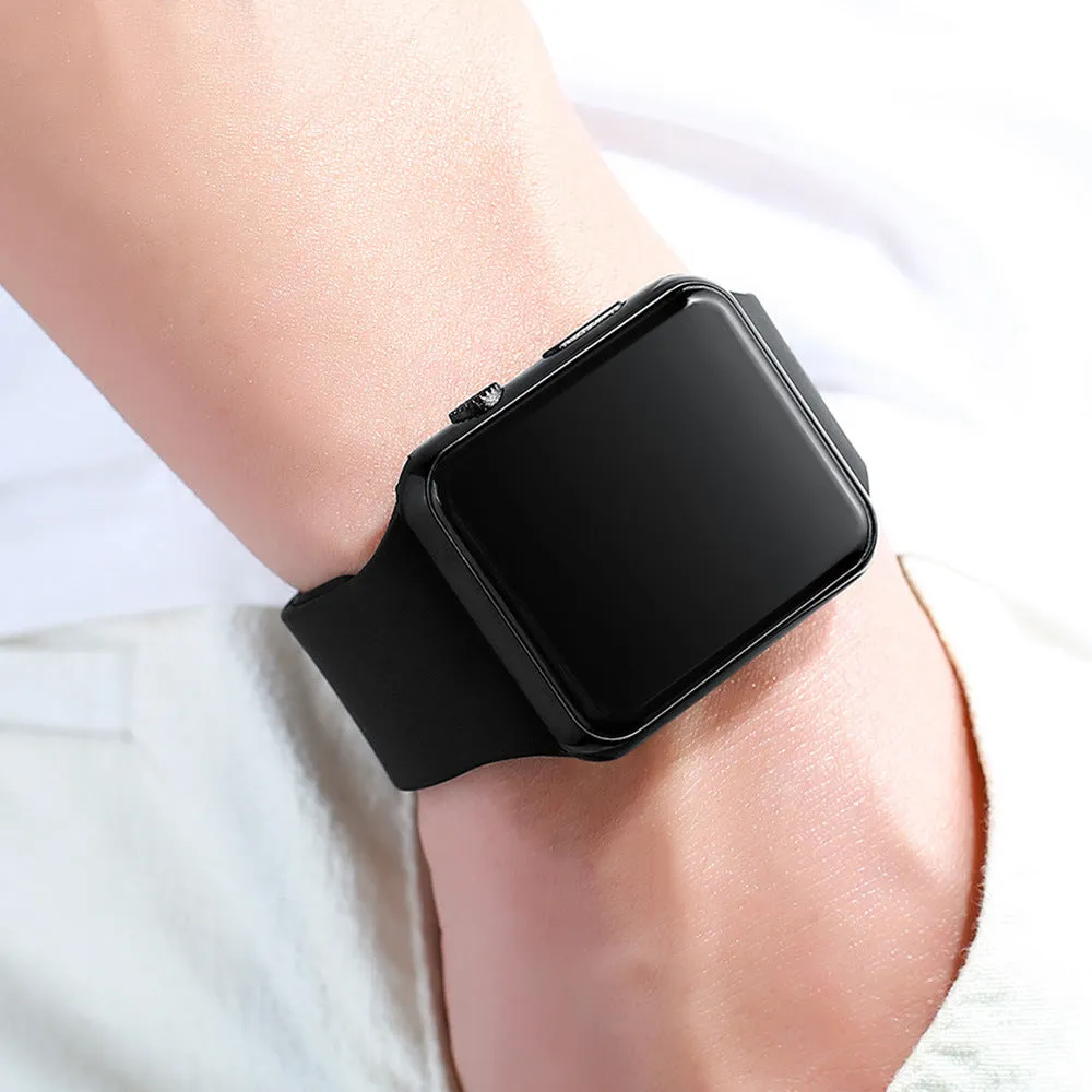 Unisex Fashion Trend Casual Cool Square LED Electronic Watch All-Match Electronic Watch