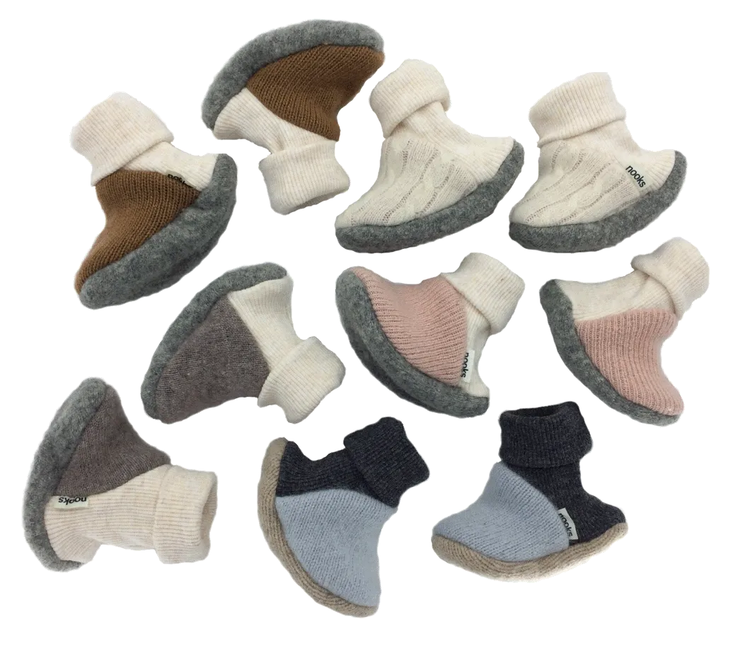 Upcycled Cashmere Pre-Walking Booties