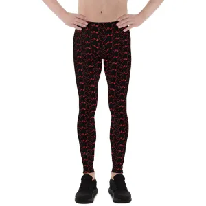 Vday Meggings, Designer Heart Shape With Arrows Valentines Day For Men Men's Leggings-Made in USA/ EU