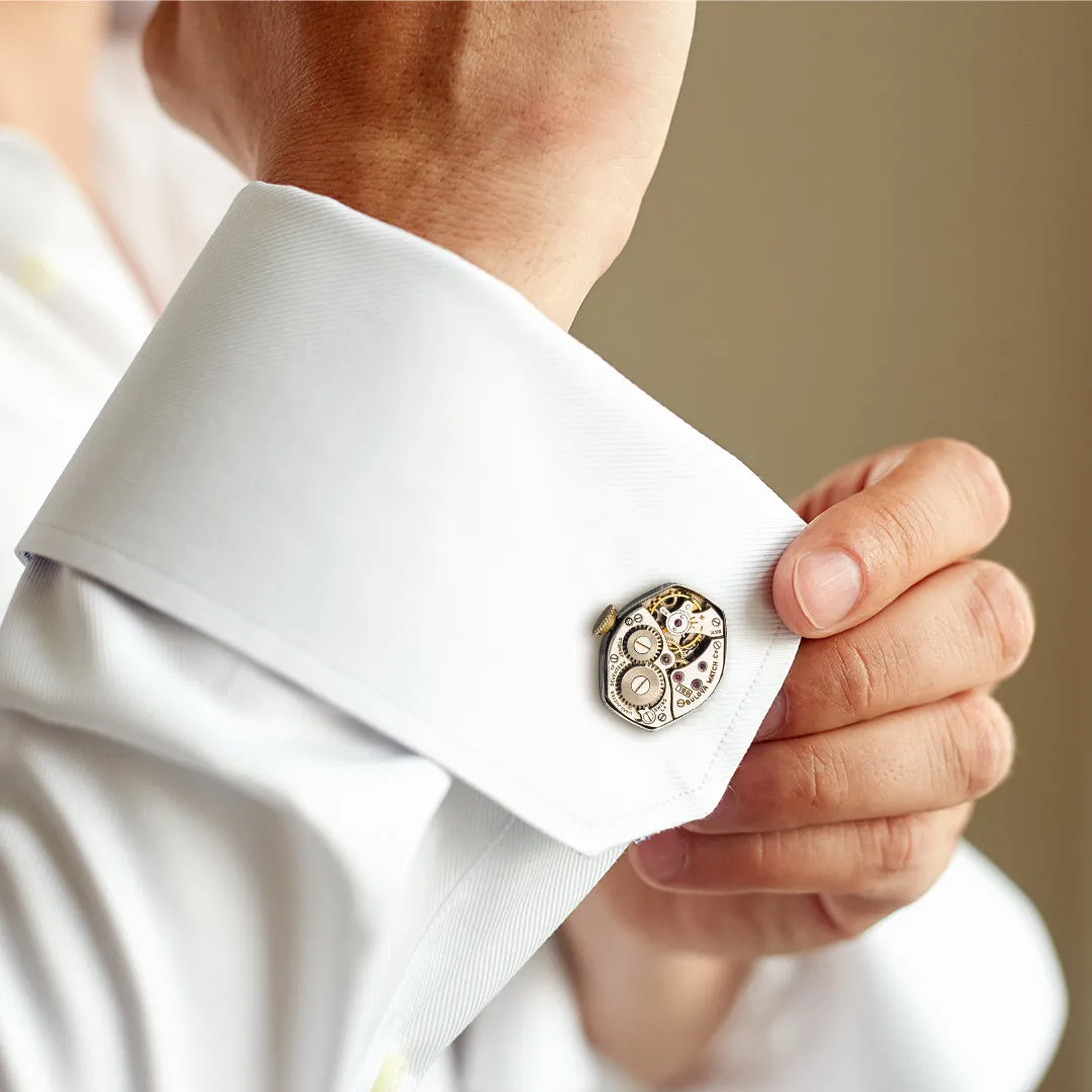 Watch Gears Sterling Cufflinks