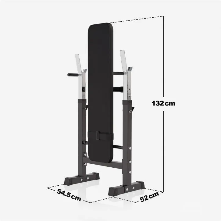 Weight Bench with 70KG Vinyl Weight Set - Black