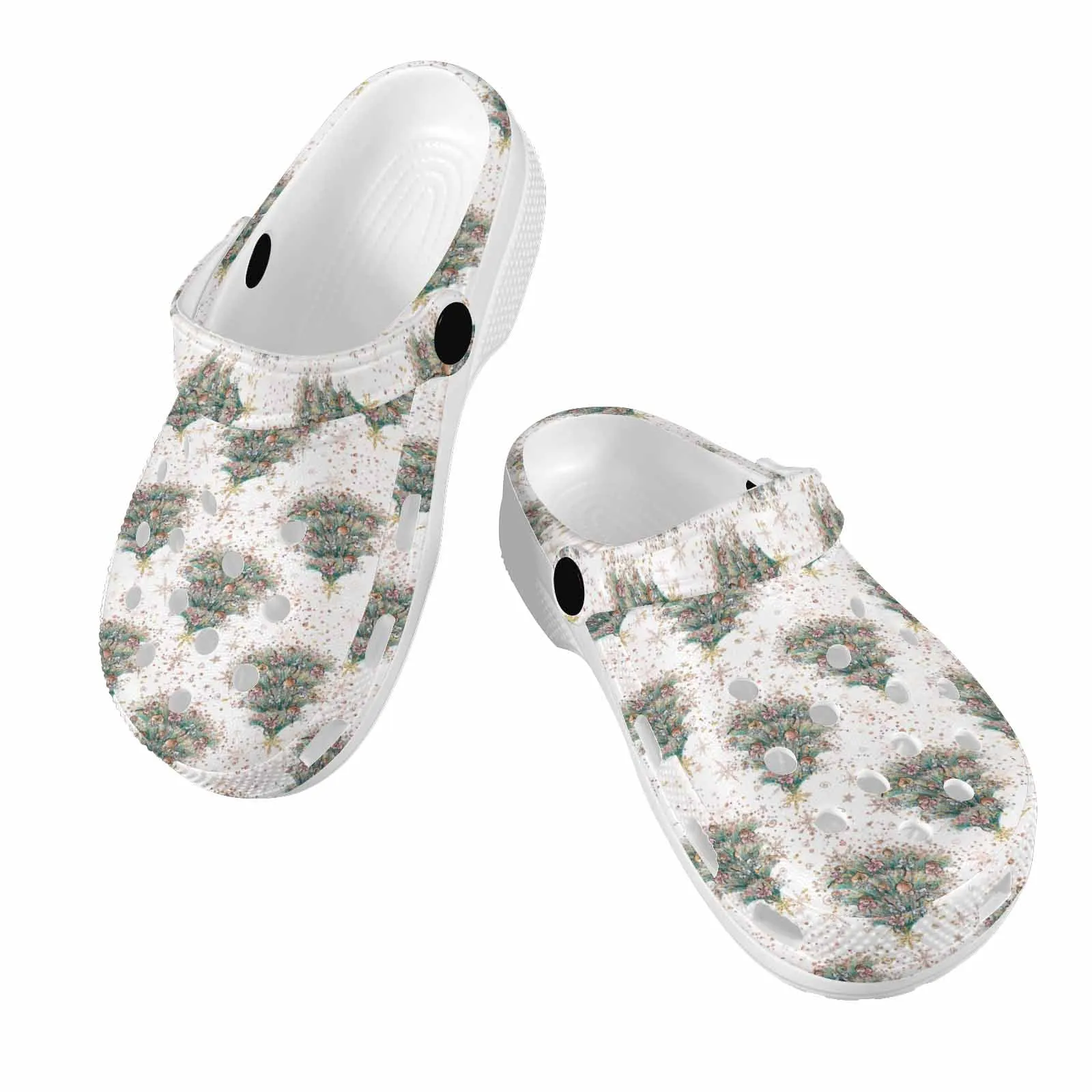 White Christmas 50  Custom Print Kids Clogs