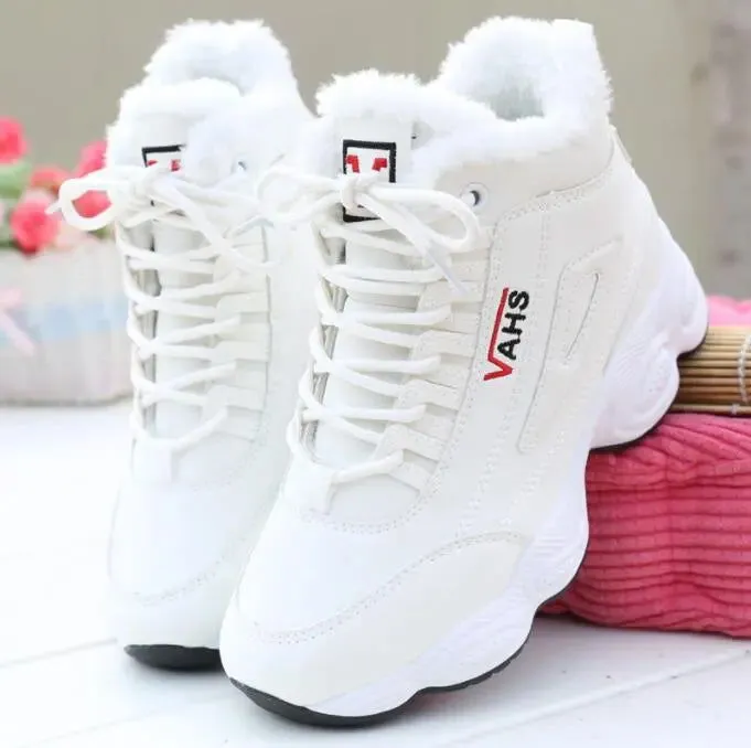 Winter Warm Plush Fur Thick Sole Sneaker Boots