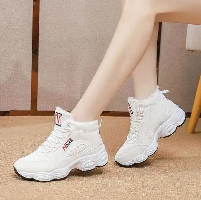 Winter Warm Plush Fur Thick Sole Sneaker Boots