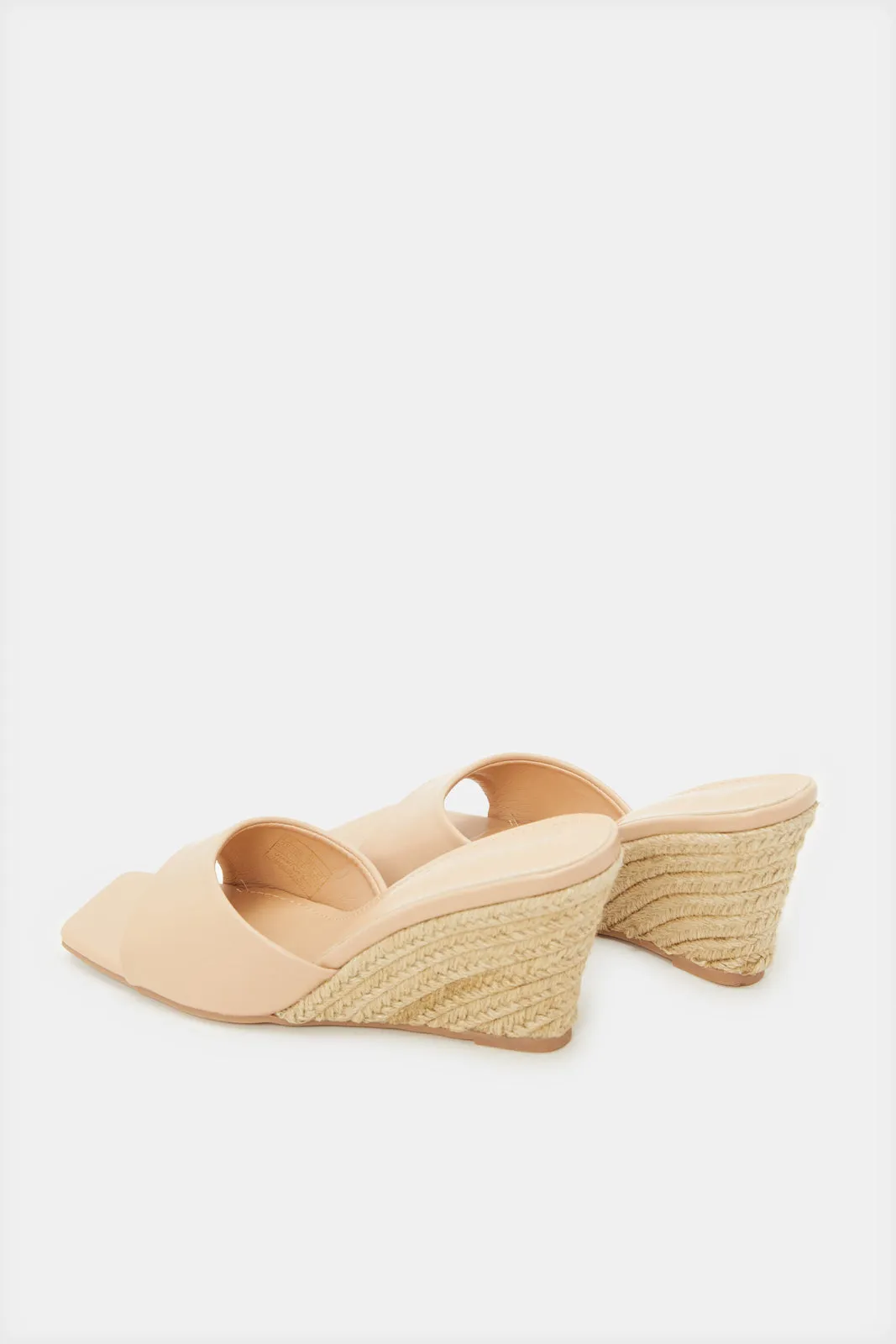 Women Beige Embellished Wedge