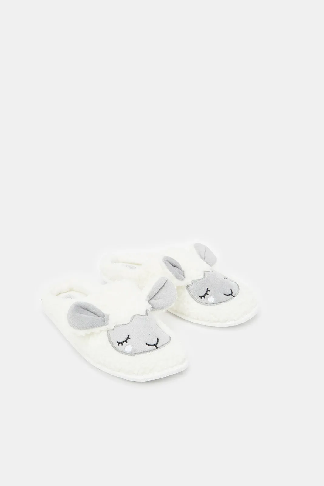 Women Ivory Sheep Slippers