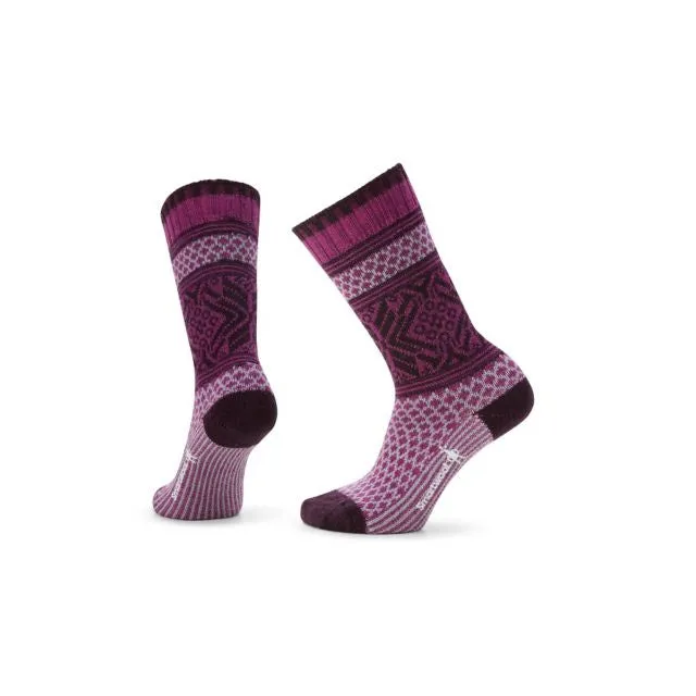 Women's Everyday Popcorn Snowflake Pattern Crew Socks