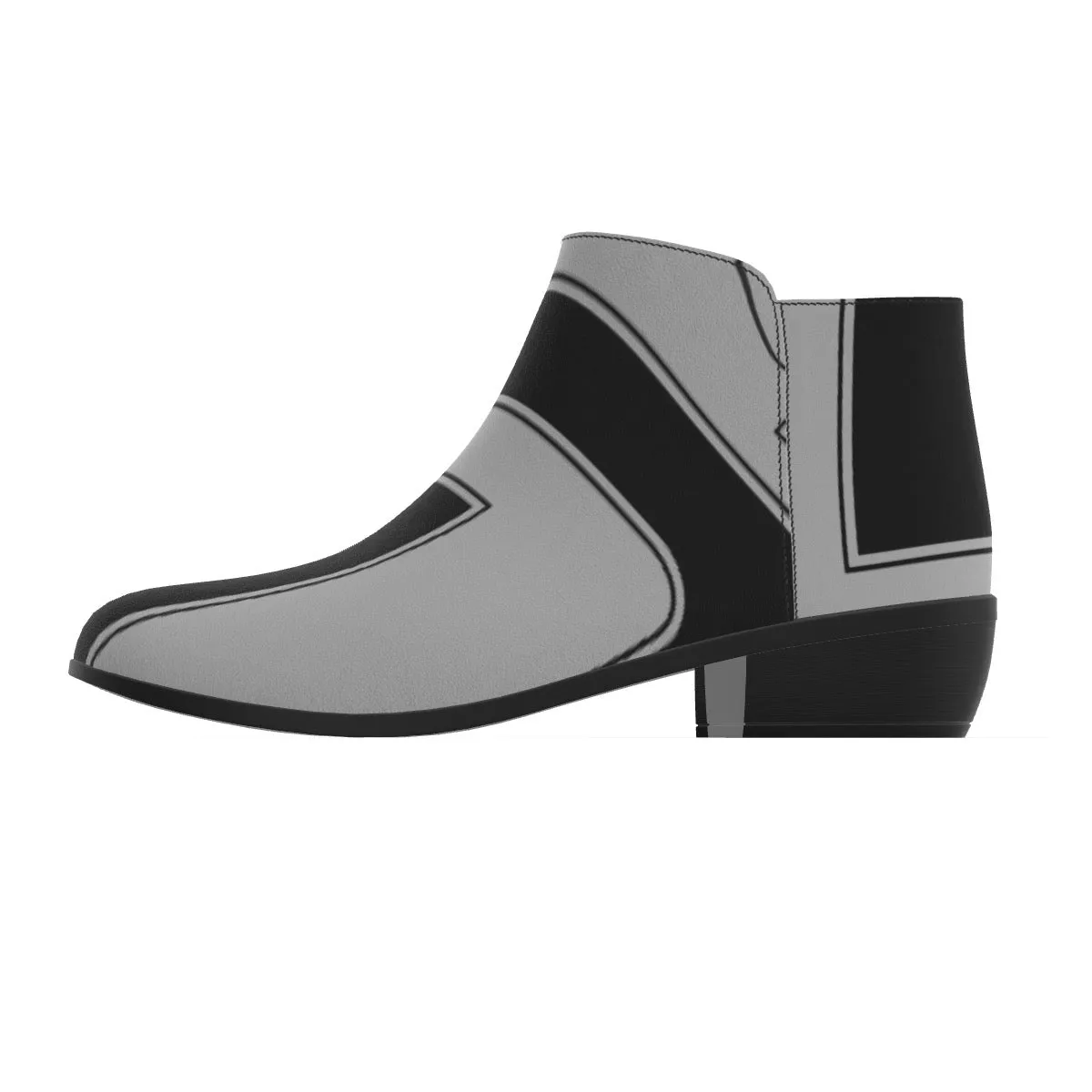 Women's Fashion Boots, black-and-white