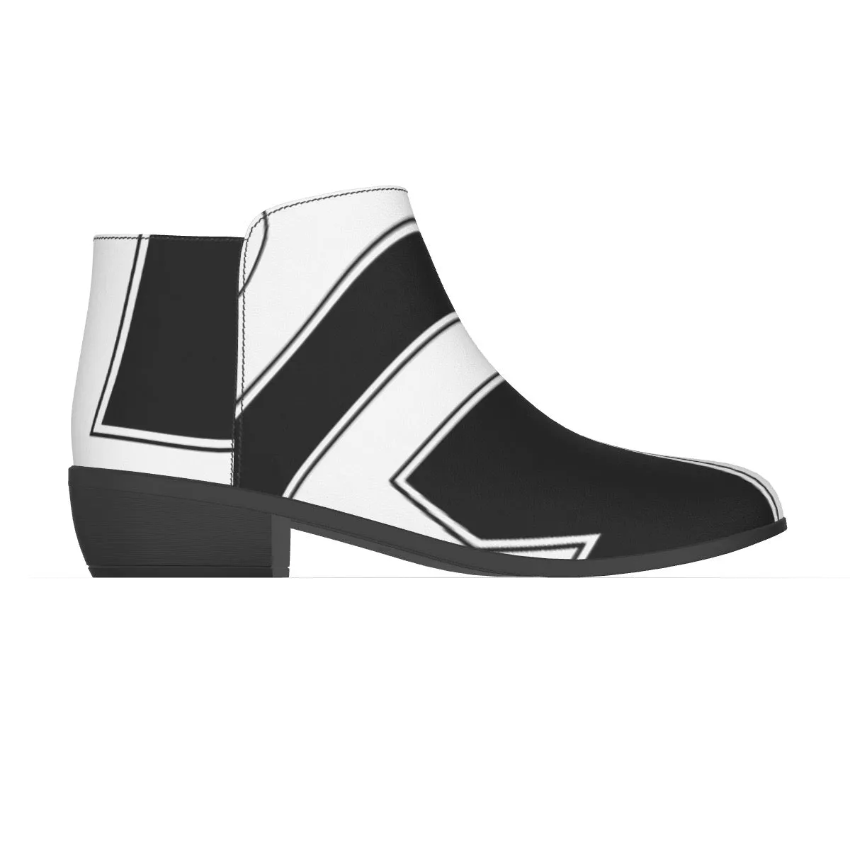 Women's Fashion Boots, black-and-white