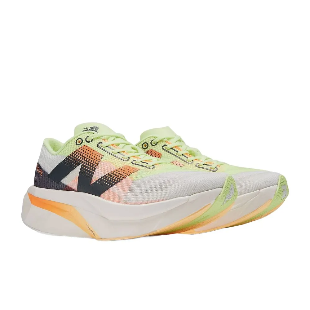 Womens FuelCell SuperComp Elite v4 - White/Bleached Lime Glo/Hot Mango