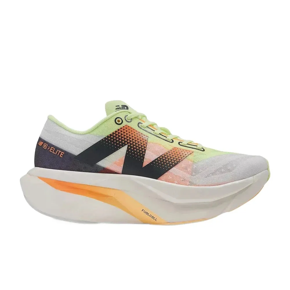 Womens FuelCell SuperComp Elite v4 - White/Bleached Lime Glo/Hot Mango