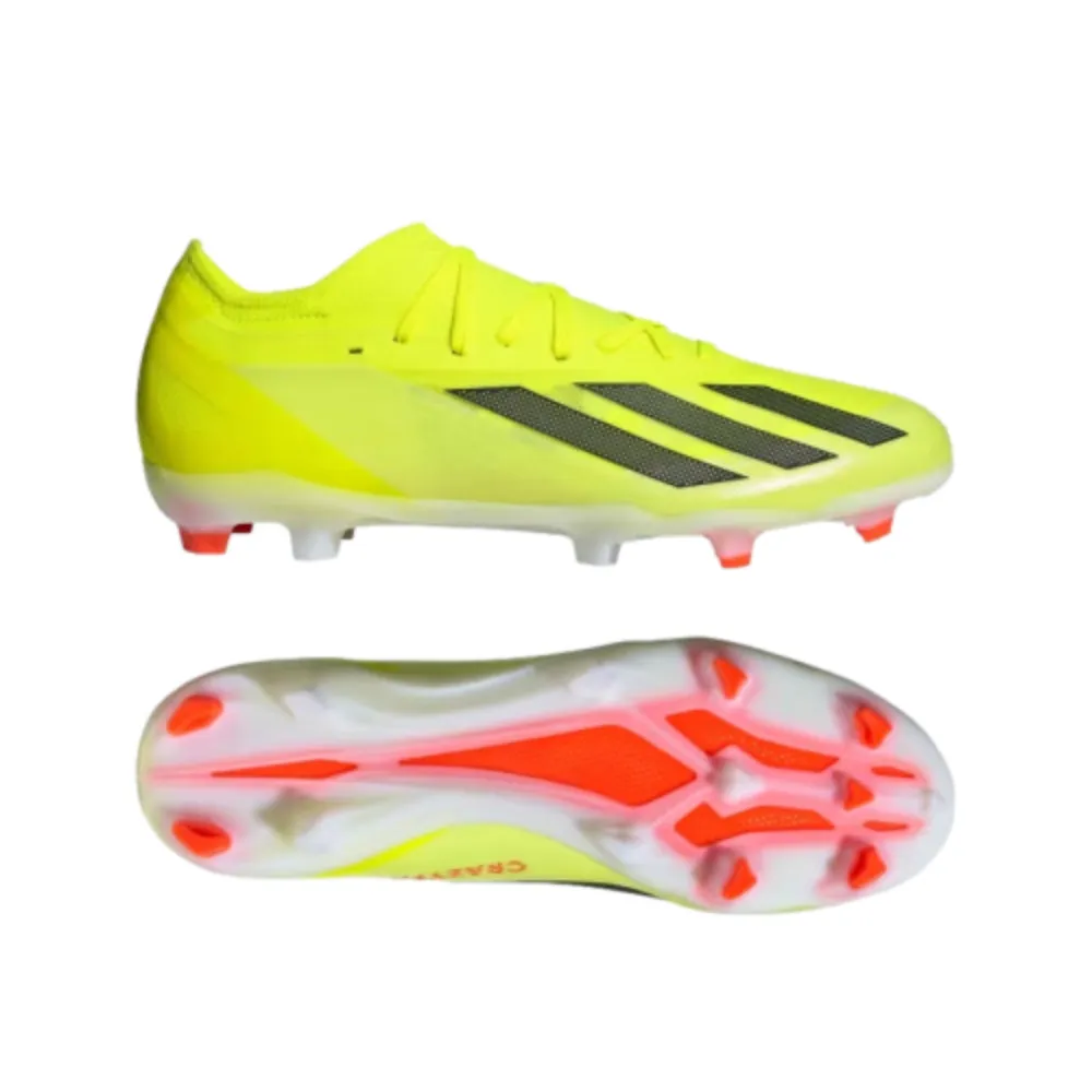 X Crazyfast Pro Firm Ground Football Shoe (Solar Yellow/Core Black/Cloud White)