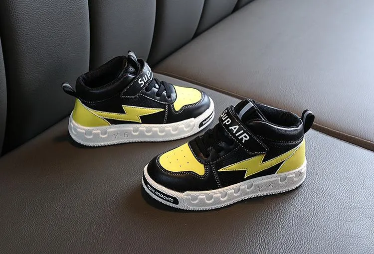 Yellow and Black Canvas Sports Shoes