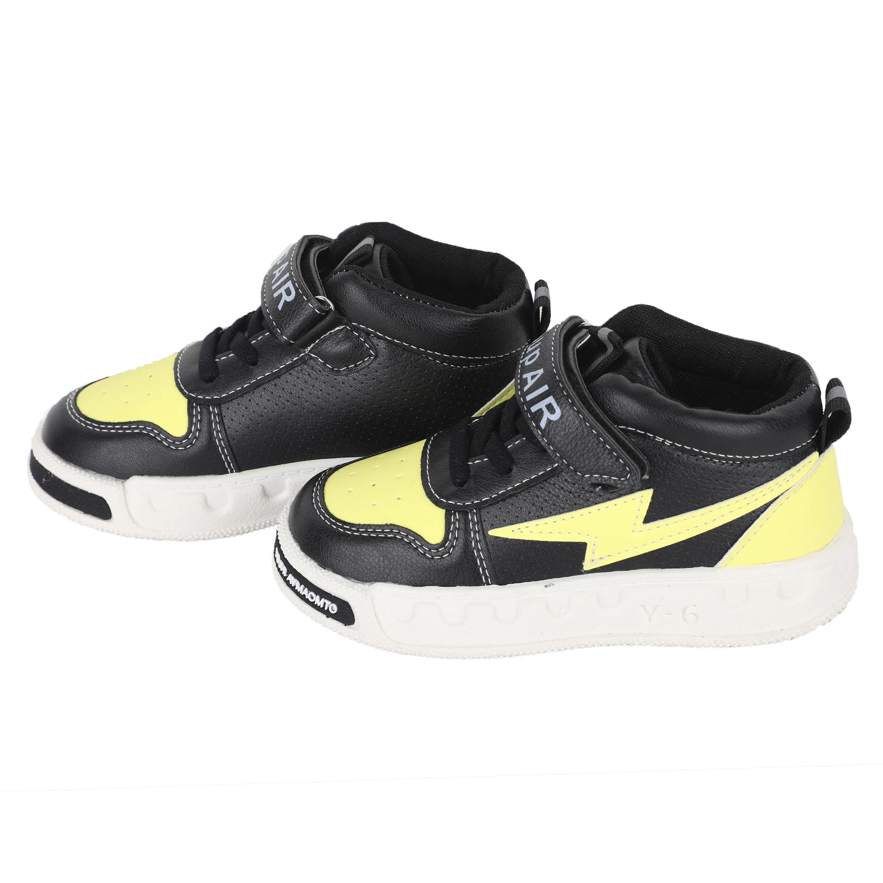 Yellow and Black Canvas Sports Shoes